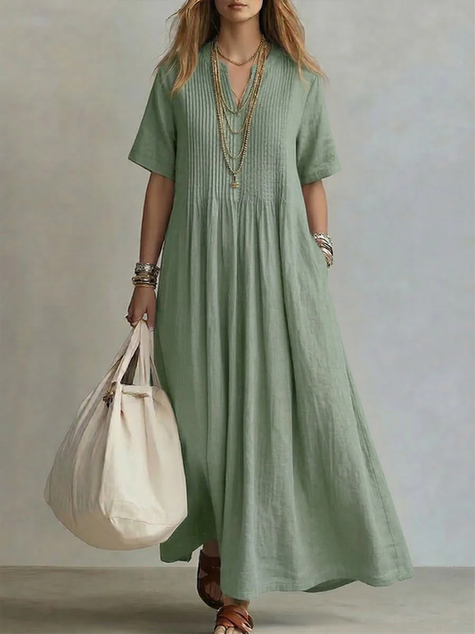 Simone™ Pleated Elegance Dress
