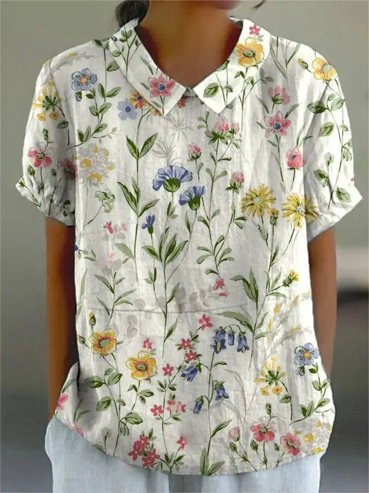 MARLENE™ | Women Vintage Print Shirt