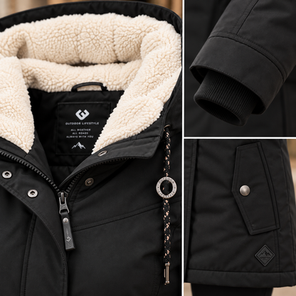 Alienor™ Waterproof Long Jacket with Hood and Lining