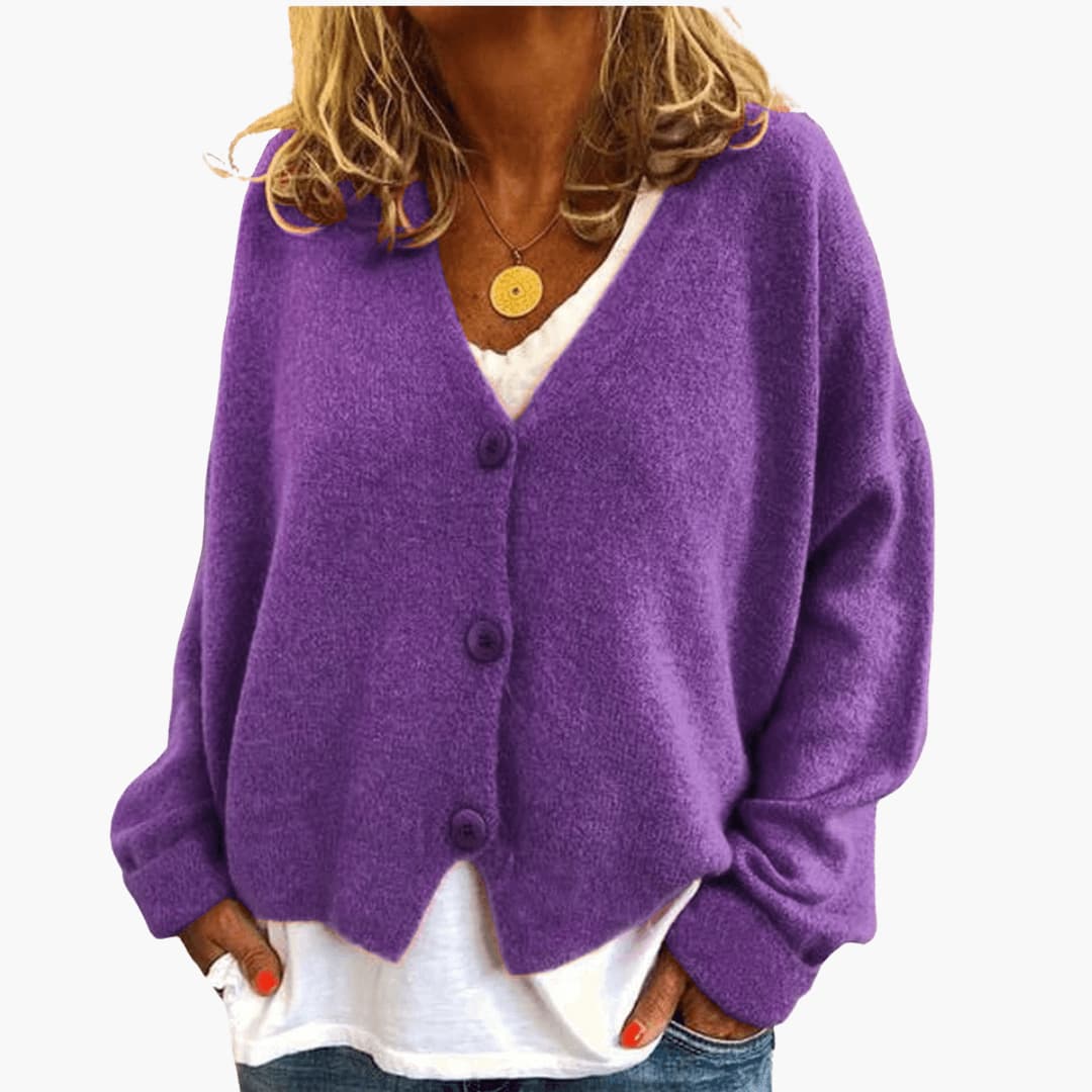 Shannon™ Knit Cardigan Purple