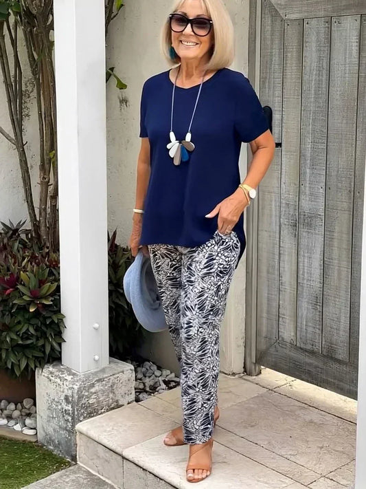 Leticia™ Loose Two-Piece Set | Relaxed-Fit Top and Flowy Pants