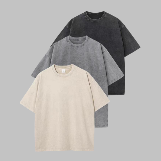 AFINA™ | Women Casual Oversized Wash Crew Neck Unisex Shirt