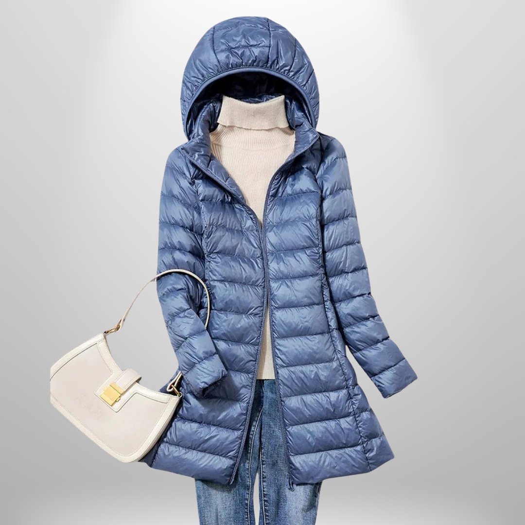 Ashley Quilted Puffer Jacket – Khaki