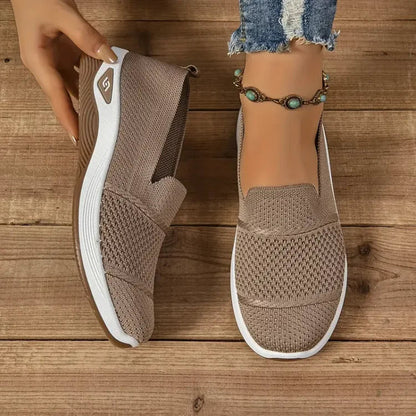 Azalea Orthopedic Slip-On Sneakers - Khaki