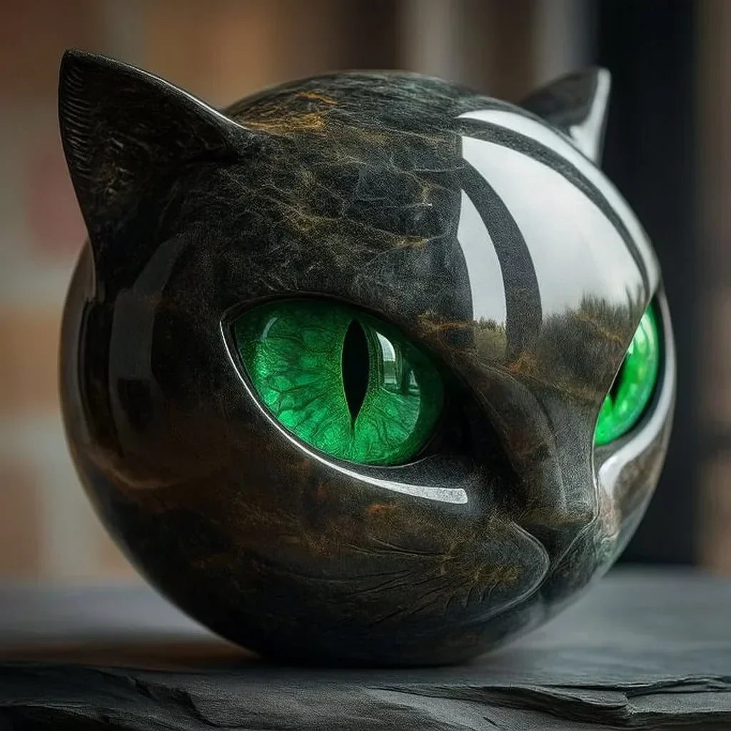Vesper™ Sculptural Cat Head Décor