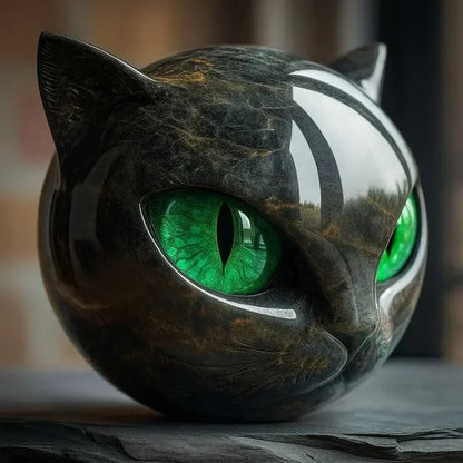 Vesper™ Sculptural Cat Head Décor