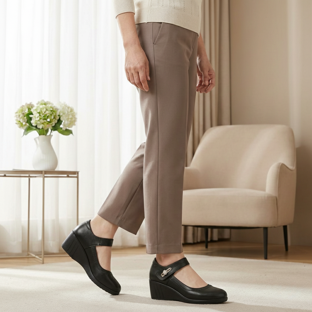 Lydia™ Elegant Mid-Heel Comfort Shoes - Black