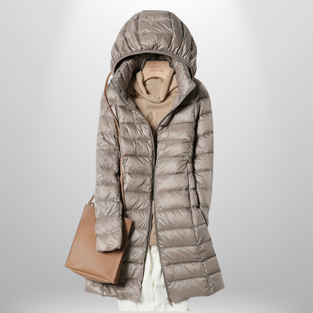 Ashley Quilted Puffer Jacket – Blue
