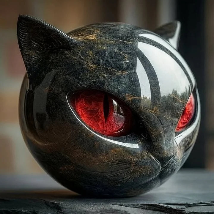 Vesper™ Sculptural Cat Head Décor