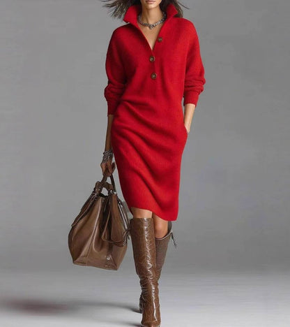 Solange™ Elegant Knit Autumn/Winter Dress