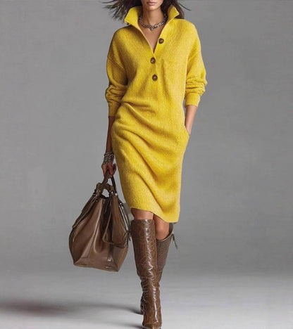 Solange™ Elegant Knit Autumn/Winter Dress