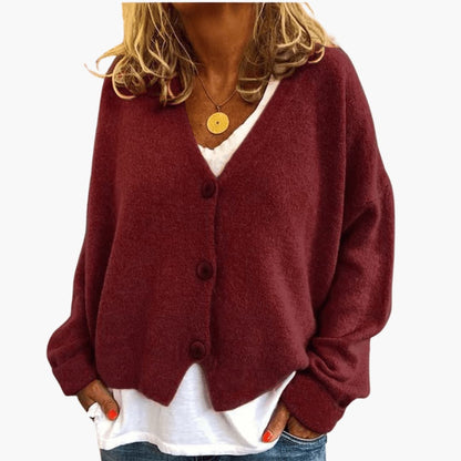 Shannon™ Knit Cardigan Dark Red