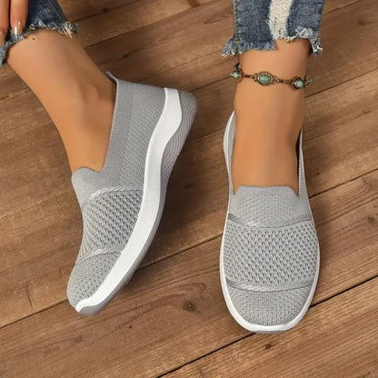 Azalea Orthopedic Slip-On Sneakers - Grey