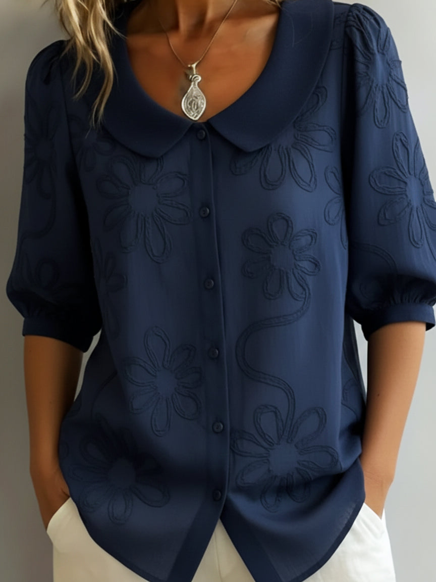 Genevieve™ | Lightweight Floral Print Blouse