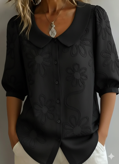 Genevieve™ | Lightweight Floral Print Blouse