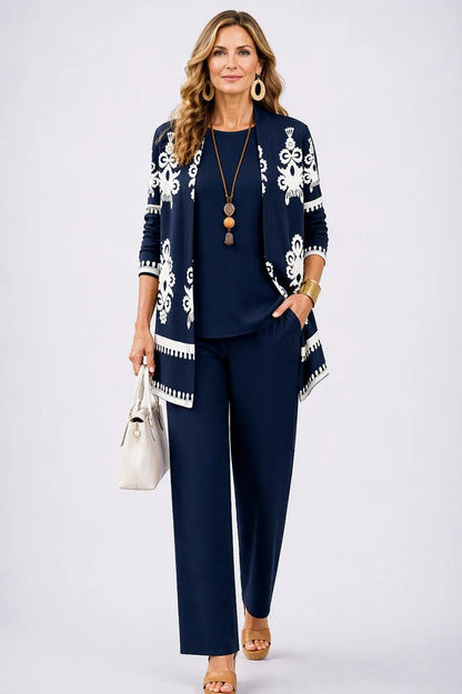 Jenilyn™ Classic Elegance Three-Piece Set - Dark Blue