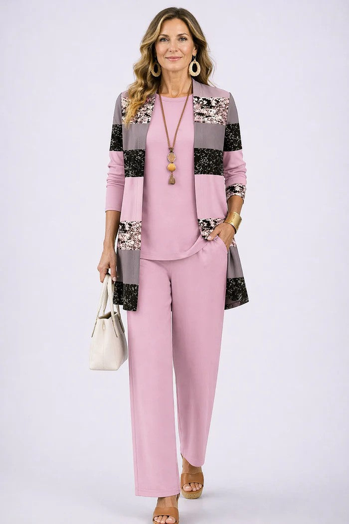 Jenilyn™ Classic Elegance Three-Piece Set - Pink