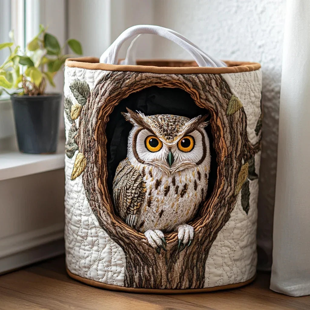 Owlet Hand Quilted Basket