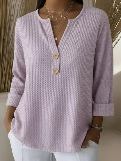 Lucinda™ Henley Button Top