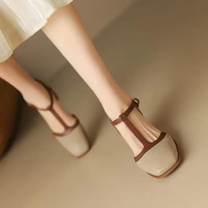 Isava Mid Heel Shoes Real Leather
