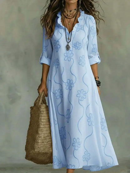 Bobbie™ Floral Maxi Dress - Light Blue