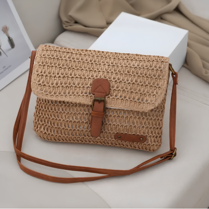 Emily™ Woven Crossbody Bag – Khaki