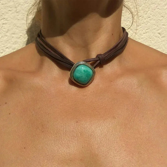 Effortless Turquoise Gemstone Necklace - Variant 1