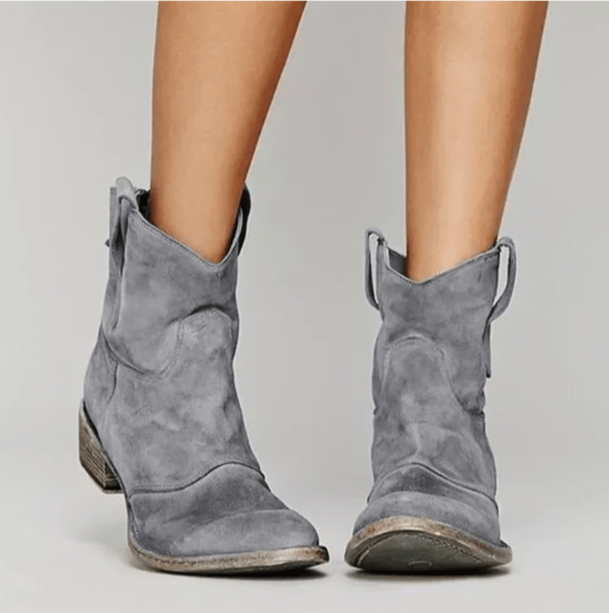 Charlotte Suede Boots - Gray
