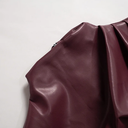SERAN™ | Women Sleek Faux Leather Top