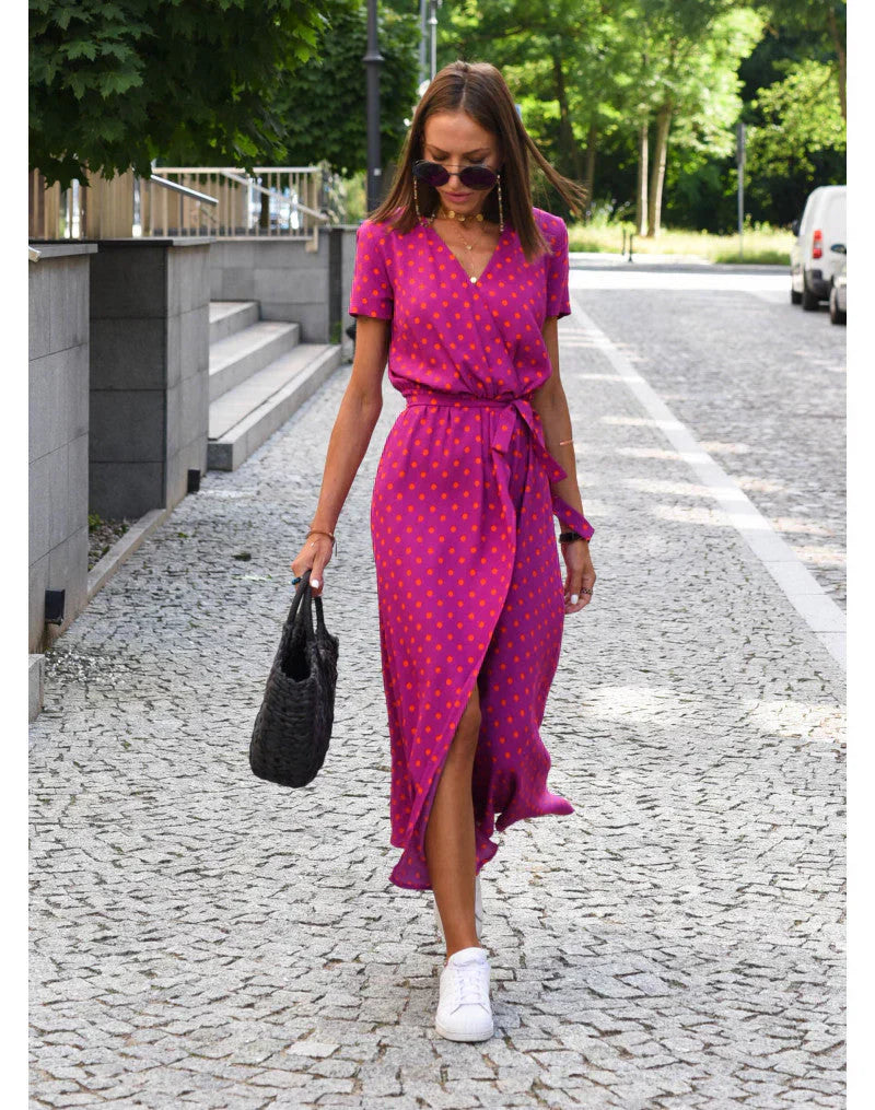 Julia V-Neck Dress - detail