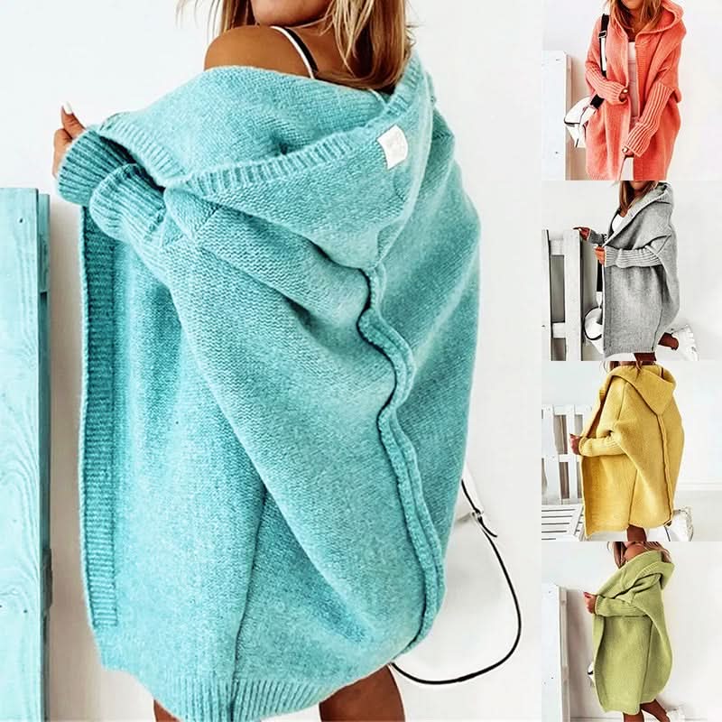 Valentina Loose Knit Hooded Cardigan