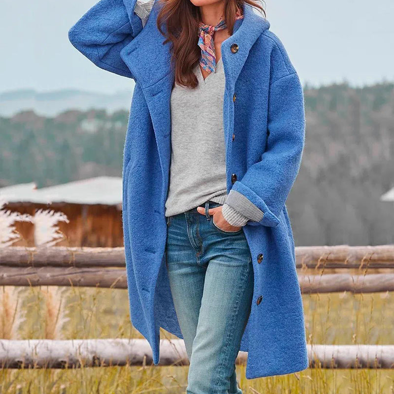Margaret Classic Cosy Coat Blue