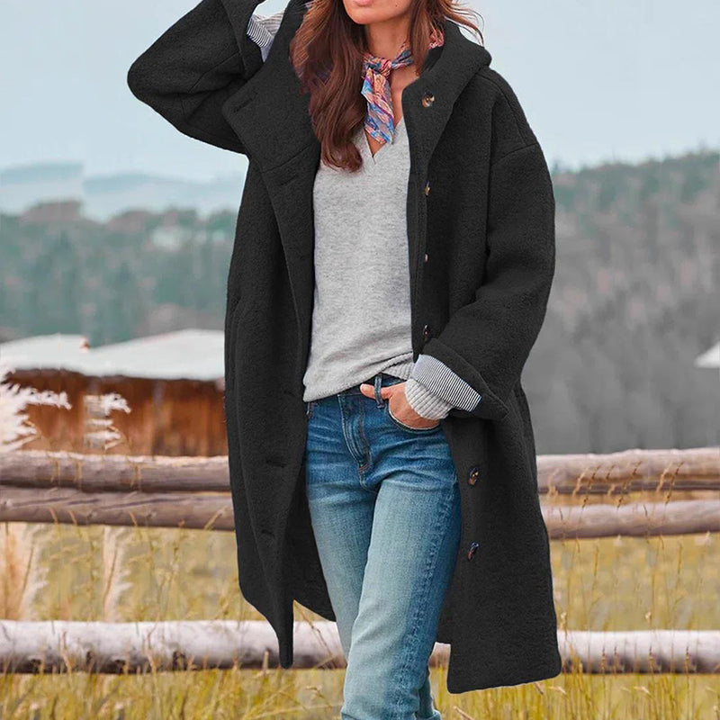 Margaret Classic Cosy Coat Black