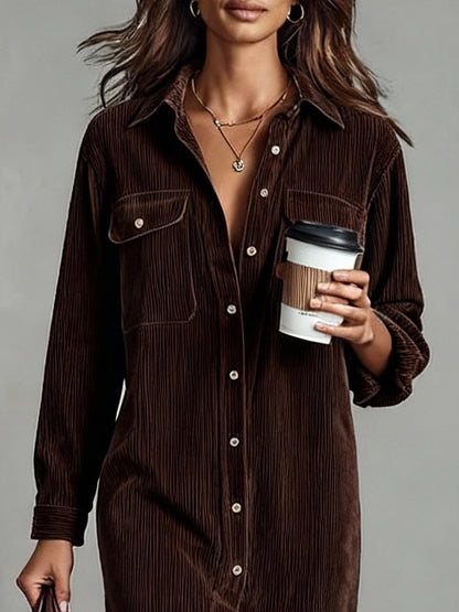 Single Breasted Midi Dress