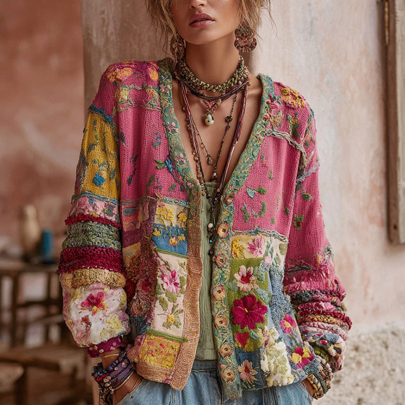 Milla™ Boho Knit Jacket detail