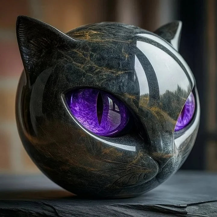 Vesper™ Sculptural Cat Head Décor
