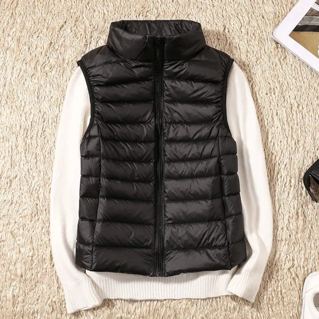 Josephe™ Quilted Lightweight Vest Black