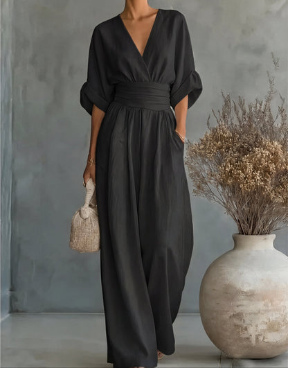 Elise™ Elegant Fluid Jumpsuit - Black