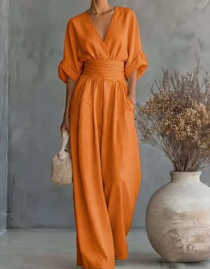 Elise™ Elegant Fluid Jumpsuit - Orange