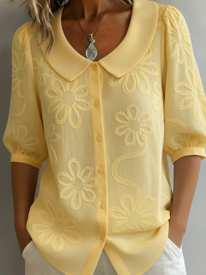 Genevieve™ | Lightweight Floral Print Blouse