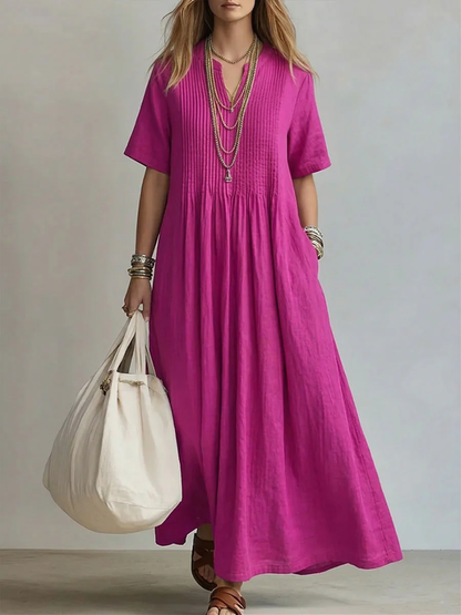 Simone™ Pleated Elegance Dress