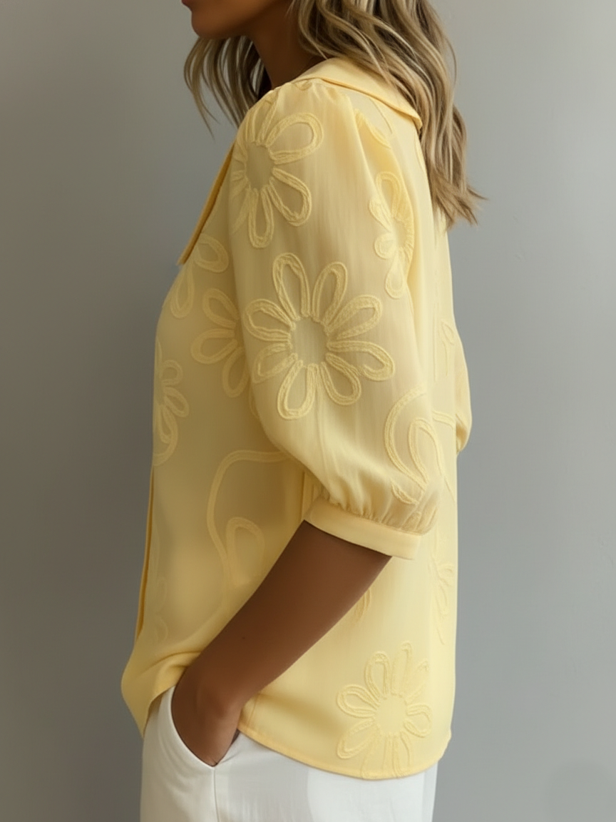 Genevieve™ | Lightweight Floral Print Blouse