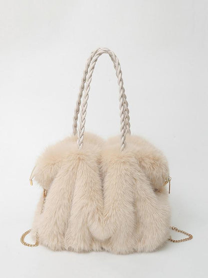 Bethany | Women Plush Velvet Shoulder Tote