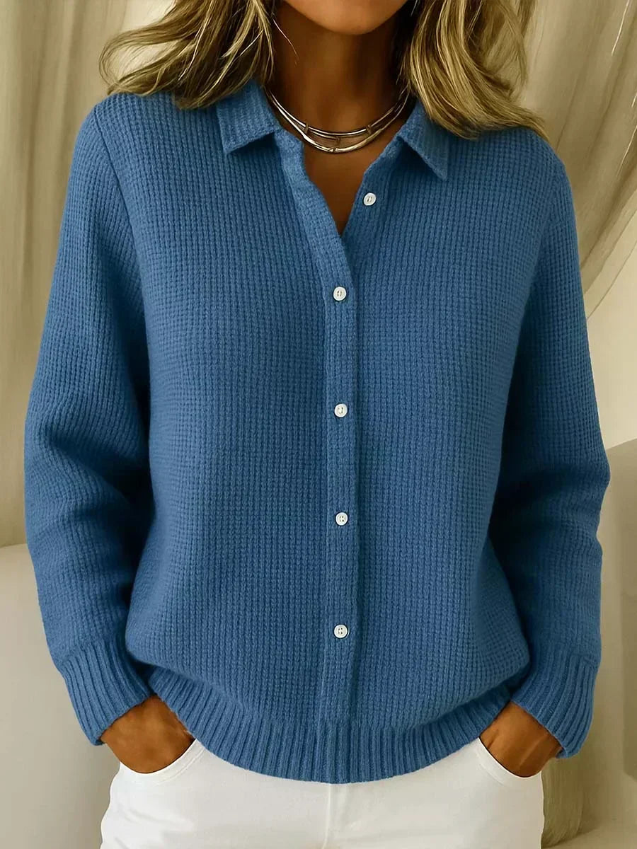 Camille™ Textured Knit Button-Up Cardigan