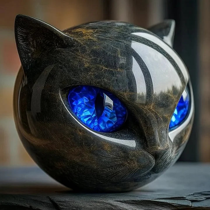 Vesper™ Sculptural Cat Head Décor