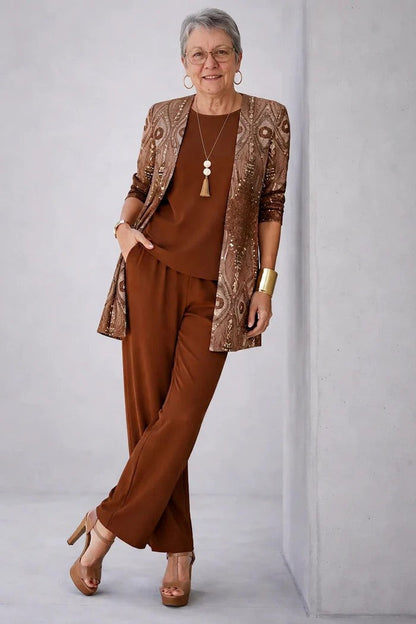 Jenilyn™ Classic Elegance Three-Piece Set - Maroon