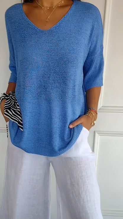 LAUREN™ | Women Casual V-Neck Top
