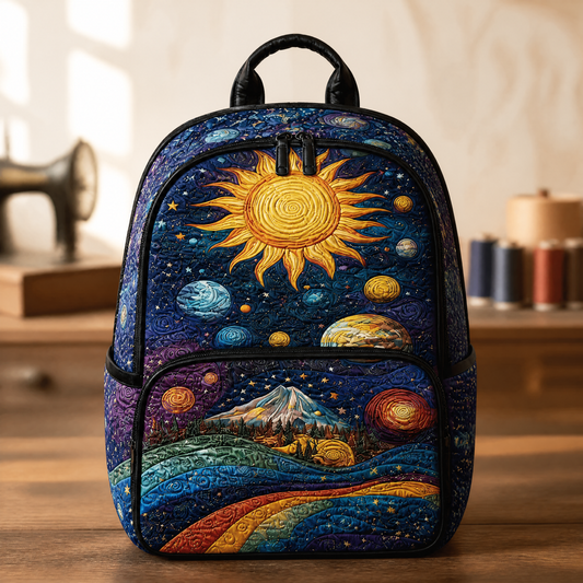 Sun and Mountains Quilted Backpack