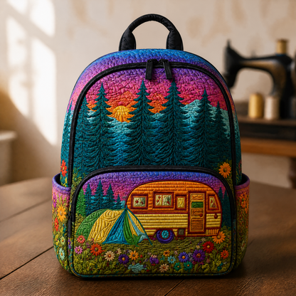Camping Vibes Quilted Backpack