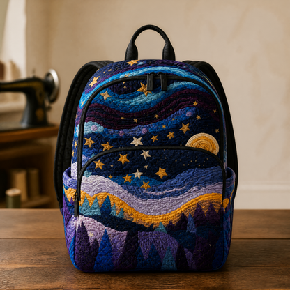 Starry Night Quilted Backpack